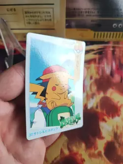 Pokemon Karte Card 37 Carddass Vending Pikachu & Ash On Travel japanese NM+ - Image 3