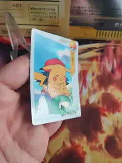 Pokemon Karte Card 37 Carddass Vending Pikachu & Ash On Travel japanese NM+ - Image 4