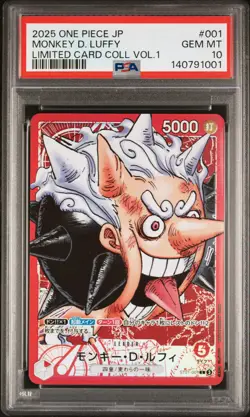 2025 ONE PIECE JAPANESE LTD CARD COLLECTION VOL.1 #001 MONKEY D. LUFFY PSA 10 - Image 1