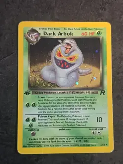 Pokemon TCG Team Rocket Dark Arbok Holo Rare Card 2/82 1st ED. DAMAGE READ DESC - Image 1