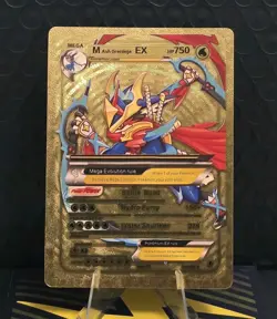 Pokemon Mega Ash Greninja EX 750hp Gold Foil Fan Art Collector Card TCG - Image 1