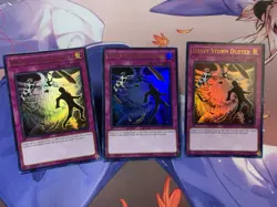 Heavy Storm Duster Trap Card Lot Yu-Gi-Oh! DUDE-EN050 Foil 1st Edition 3 Cards - Image 1