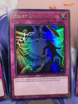 Heavy Storm Duster Trap Card Lot Yu-Gi-Oh! DUDE-EN050 Foil 1st Edition 3 Cards - Image 2