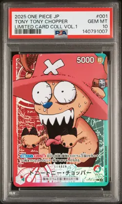 2025 ONE PIECE JAPANESE LTD CARD COLLECTION VOL.1 #001 TONY TONY CHOPPER PSA 10 - Image 1