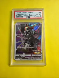 Armored Mewtwo 365/SM-P PSA 10 Pokemon Card Holo Japanese Strikes Back Promo - Image 1