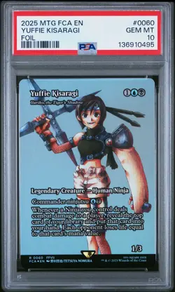 2025 MTG FINAL FANTASY THROUGH THE AGES FOIL #0060 YUFFIE KISARAGI PSA 10 - Image 1
