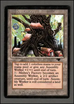 Mishra's Factory (Spring) Magic mtg Heavy Play, English Antiquities x1 - Image 1