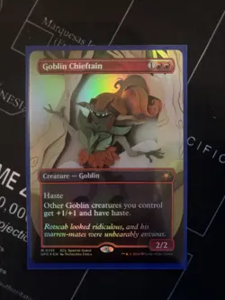 MTG Goblin Chieftain SHOWCASE - x1 - NM - Lorwyn Eclipsed EC Special Guest Foil - Image 1