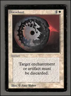 Disenchant Magic mtg Heavy Play, English Limited Edition BETA x1 - Image 1
