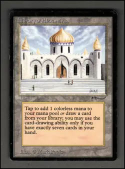 Library of Alexandria Magic mtg Moderate Play, English Arabian Nights x1 - Image 1