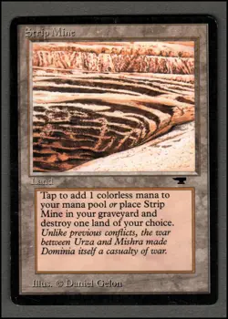 Strip Mine (No Horizon) Magic mtg Moderate Play, English Antiquities x1 - Image 1