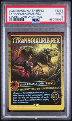 2023 MAGIC: THE GATHERING SECRET LAIR DROP FOIL #1389 TYRANNOSAURUS REX PSA 9 - Image 1