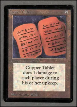 Copper Tablet Magic mtg Moderate Play, English Limited Edition BETA x1 - Image 1