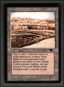 Strip Mine (Uneven Horizon) Magic mtg Moderate Play, English Antiquities x1 - Image 1