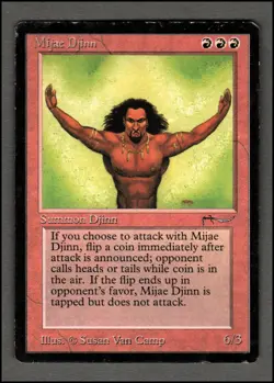 Mijae Djinn Magic mtg Heavy Play, English Arabian Nights x1 - Image 1