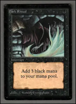 Dark Ritual Magic mtg Moderate Play, English Limited Edition BETA x1 - Image 1