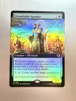 Formidable Speaker - 366 - MTG: Lorwyn Eclipsed - Extended Art - Rare - FOIL - Image 1