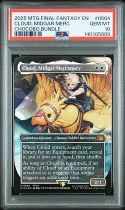 2025 MTG FINAL FANTASY CHOCOBO BUNDLE #0564 CLOUD, MIDGAR MERCENARY PSA 10 - Image 1