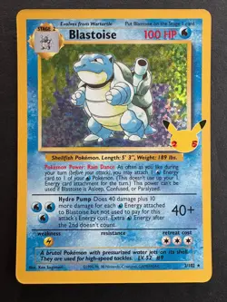 Blastoise Holo 2/102 25th Anniversary Celebrations Pokemon Card - Image 1