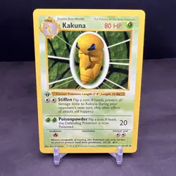 Pokemon 1st Edition Base Set Shadowless Kakuna 33/102 NS1 - Image 1