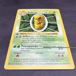 Pokemon 1st Edition Base Set Shadowless Kakuna 33/102 NS1 - Image 3