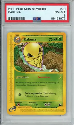 PSA 9 KAKUNA 2003 POKEMON SKYRIDGE 70/144 MINT POKEMON - Image 1