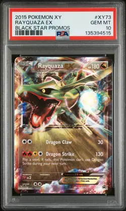 2015 POKEMON XY BLACK STAR PROMOS #XY73 RAYQUAZA EX PSA 10 - Image 1