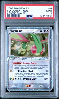 2006 POKEMON EX LEGEND MAKER #87 FLYGON EX-HOLO PSA 9 - Image 1