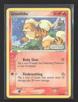 Pokemon 2006 EX Legend Maker Growlithe #55/92 - Image 1
