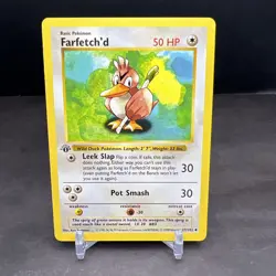Pokemon 1st Edition Base Set Shadowless Farfetch'd 27/102 NS1 - Image 1