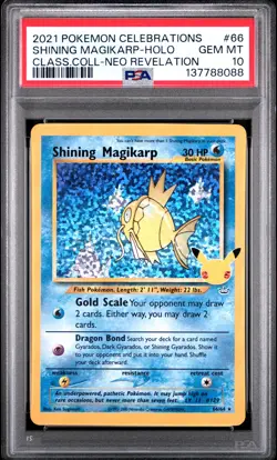 2021 POKEMON CELEBRATIONS CLASSIC COLLECTION SHINING MAGIKARP-HOLO PSA 10 - Image 1