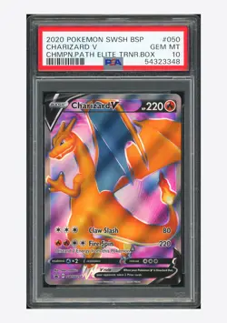 Pokemon PSA 10 Charizard V Promo 2020 SWSH050 Champion's Path ETB English - Image 1