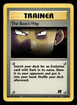 The Boss's Way 73/82 Uncommon Team Rocket WOTC Pokemon LP - Image 1
