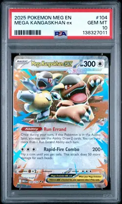 2025 POKEMON MEG EN-MEGA EVOLUTION #104 MEGA KANGASKHAN EX PSA 10 - Image 1