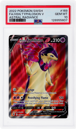 2022 Pokemon Sword and Shield Astral Radiance Hisuian Typhlosion V #169 PSA 10 - Image 1