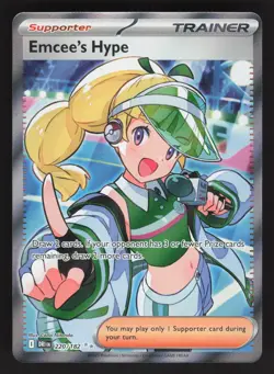 Emcee's Hype 220/182 Pokemon TCG SV10: Destined Rivals NM - Image 1