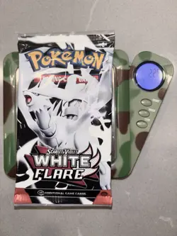 22.8g HEAVY Pokemon Scarlet & Violet White Flare Booster Pack New Sealed - Image 1