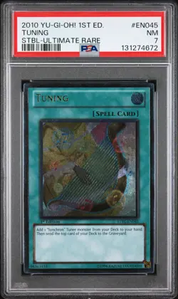 2010 YU-GI-OH! STARSTRIKE BLAST 1ST EDITION -ULTIMATE RARE #EN045 TUNING PSA 7 - Image 1