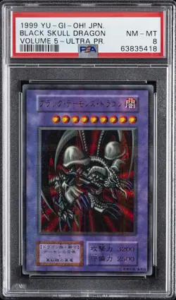 1999 YU-GI-OH! JAPANESE VOLUME 5 ULTRA PARALLEL RARE BLACK SKULL DRAGON PSA 8 - Image 1