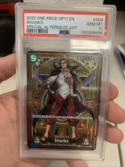 SHANKS SP ST16-004 ONE PIECE OP11 ENGLISH PSA 10 - Image 2