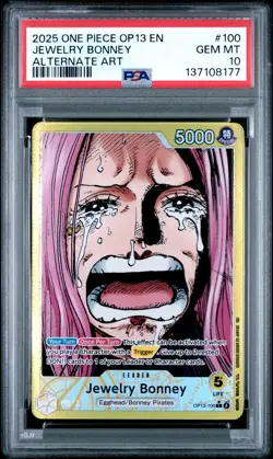 2025 ONE PIECE OP13-CARRYING ON HIS WILL ALTERNATE ART JEWELRY BONNEY PSA 10 - Image 1
