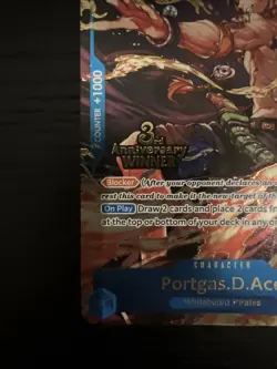 Portages D. Ace 3rd Anniversary Winner Pre Lease Promo One Piece TCG - Image 5