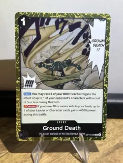 Ground Death OP14-096 The Azure Sea's Seven Foil One Piece Tcg Op14 - Image 1