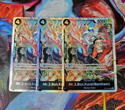 THE AZURE SEA'S SEVEN Mr.2.Bon.Kurei (Bentham) OP14-091 SR SET OF 3 - Image 1