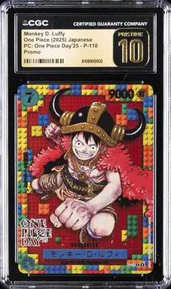 2025 ONE PIECE JPN PC: ONE PIECE DAY'25, PROMO MONKEY D. LUFFY CGC 10 PRISTINE - Image 1