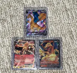 Pokemon Charizard Foil Card Lot Promo Set - Charizard V & EX - 3 Cards - Image 1
