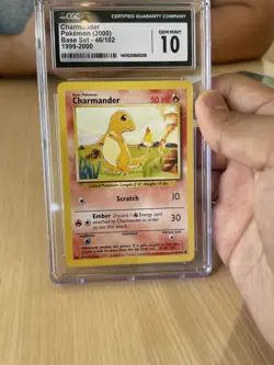 CGC 10 Charmander 46/102 Base Set 4th Print 1999-2000 Pokemon Card - Image 3
