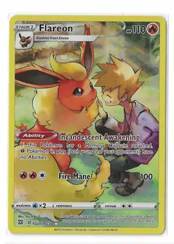 Flareon TG01/TG30 Brilliant Stars Sword & Shield Holo Rare Pokemon Card TCG NM - Image 1