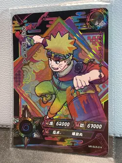 Naruto Uzumaki SLR-014 Naruto Kayou TCG CCG Anime Card Rare Hit Rainbow Black NM - Image 2