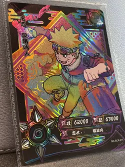 Naruto Uzumaki SLR-014 Naruto Kayou TCG CCG Anime Card Rare Hit Rainbow Black NM - Image 3